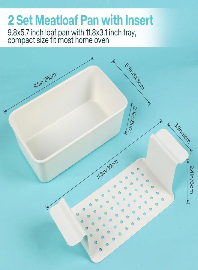 Spmarkt 2-Pack Meatloaf Pan with Drain Insert, Nonstick 9x5 Loaf Pans for Baking Bread - Grease Draining Loaf Pan Set, PFOA-Free, Heavy-Duty Carbon Steel, Oven Safe - Image 3