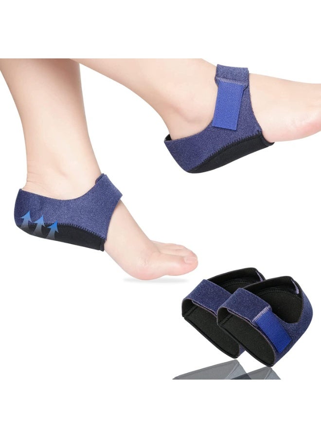 Gel Heel Cups – Silicone Heel Pads for Heel & Ankle Pain Relief, Heel Spur Support, Shock Cushion Inserts for Men & Women (Blue – Pair) - Image 1