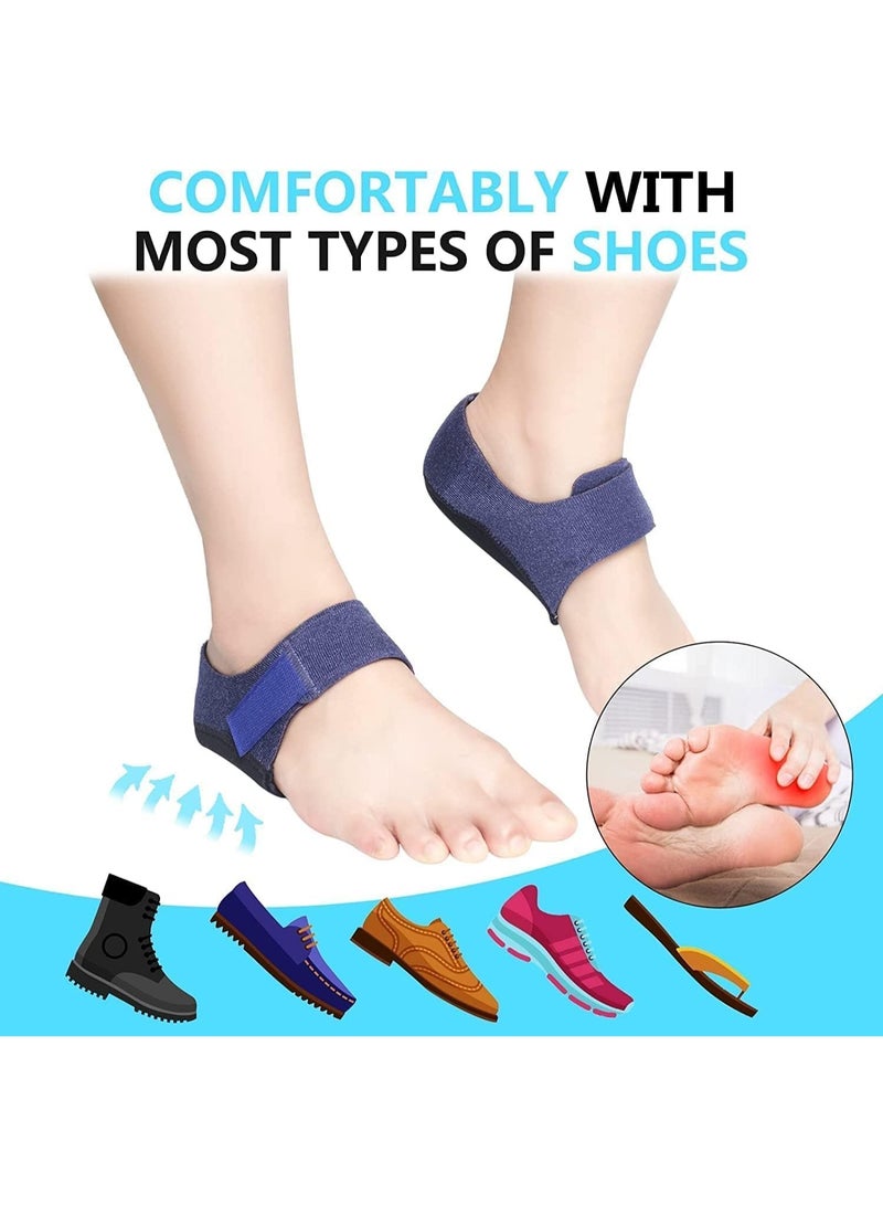 Gel Heel Cups – Silicone Heel Pads for Heel & Ankle Pain Relief, Heel Spur Support, Shock Cushion Inserts for Men & Women (Blue – Pair) - Image 3