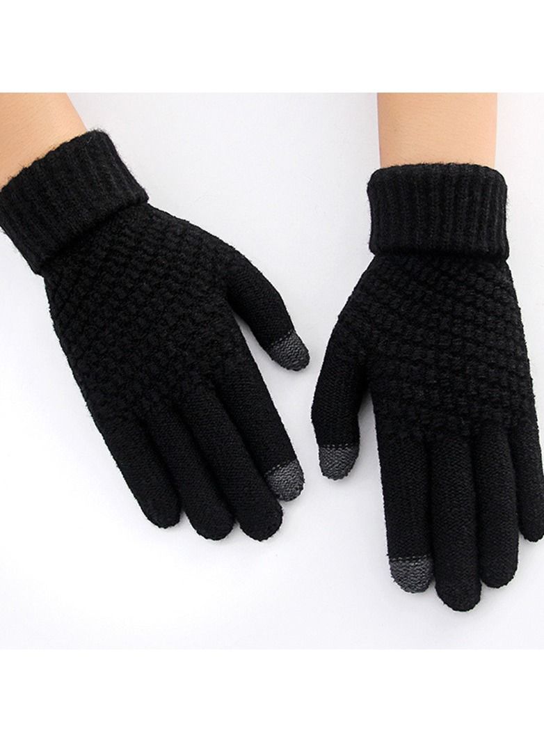 Loquat Solid Knit Gloves 