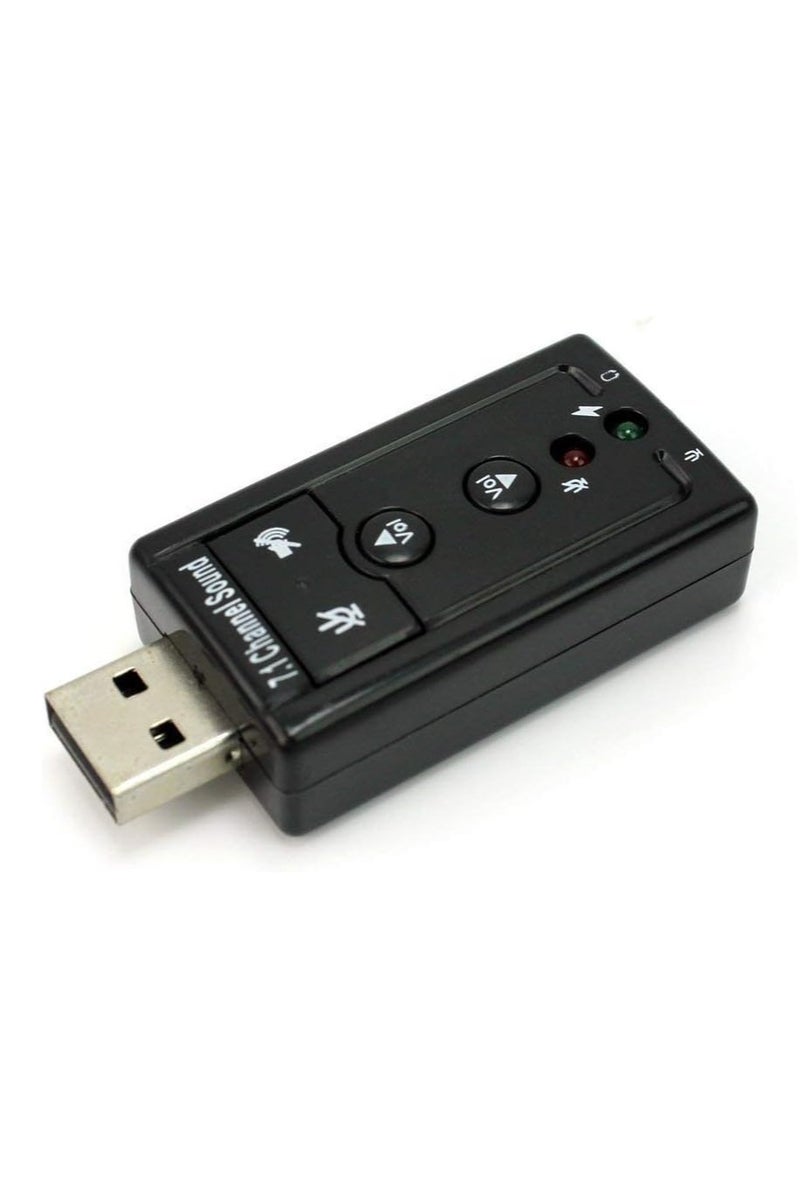 LEDIN 7.1 Channel USB External Sound Card Audio Mic Adapter for Laptop or PC - Just Plug and Play  - Image 1