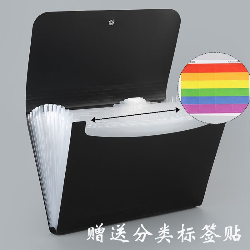 A4 Simple 13-Grid Large Capacity Data Storage Organ Bag Multi-Function Student Test Paper Sorting File Bag - Image 3