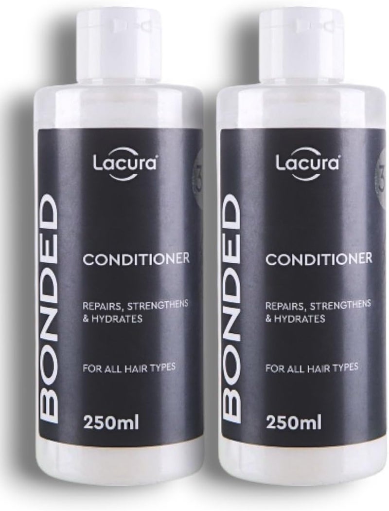 2x Lcur Aldi Bonded Conditioner Repairs Strengthens Hydrates For All Hair Types 250mL Each