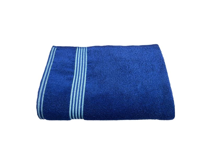 Space Fly Cotton Towels for Bath | 600 GSM Bath Towel | Luxury Towel for Bath | Gym Towels for Men Sweat | Towel for Bath Women | Towel for Bath Large Size Men | Soft Towel (Yellow & Blue) - Image 5