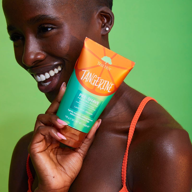 Tree Hut Tangerine Shave Prep Polish | Gently Soothe & Prep Skin for an Even Closer Shave | Exfoliating Shave Essential | 7 fl oz. - Image 2