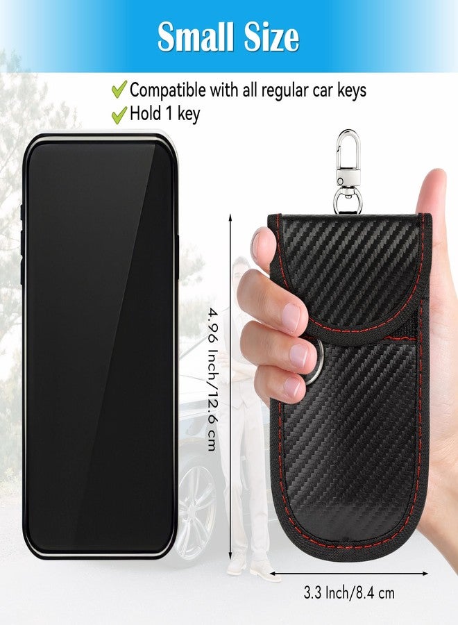 Hoiny 2 Pack Faraday Key Fob Protector, Premium Car RFID Signal Blocking Pouch, Secure Faraday Bag for Car Key Fob, Anti-Theft Case (Red+Blue, Small) - Image 2
