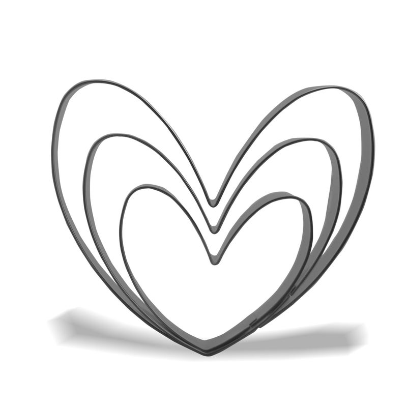 Keewah Heart Cookie Cutter Set 543 3 Piece Stainless Steel