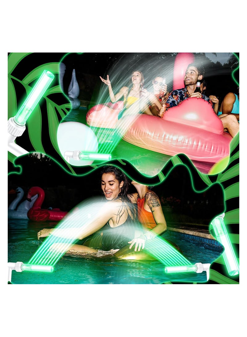 SYOSI 2 Pcs LED Light Swimming Pool Waterfall Fountain Above Ground Inground Pool Cooler Sprinkler Pond Aerator Pump Accessories Water Spa Spray Fountain for Backyard Garden Decor  - Image 3