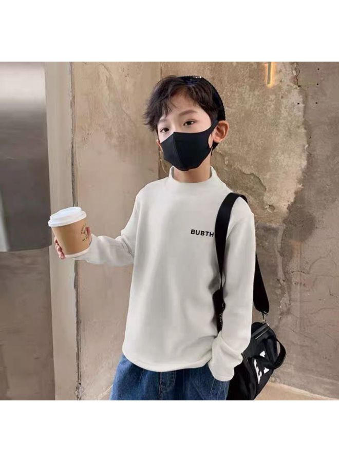 Boys' German Velvet Long-sleeved T-shirt, Versatile Bottoming Shirt, Kidsren's Winter New Style, Boys' German Velvet Warm Top, Inner Wear