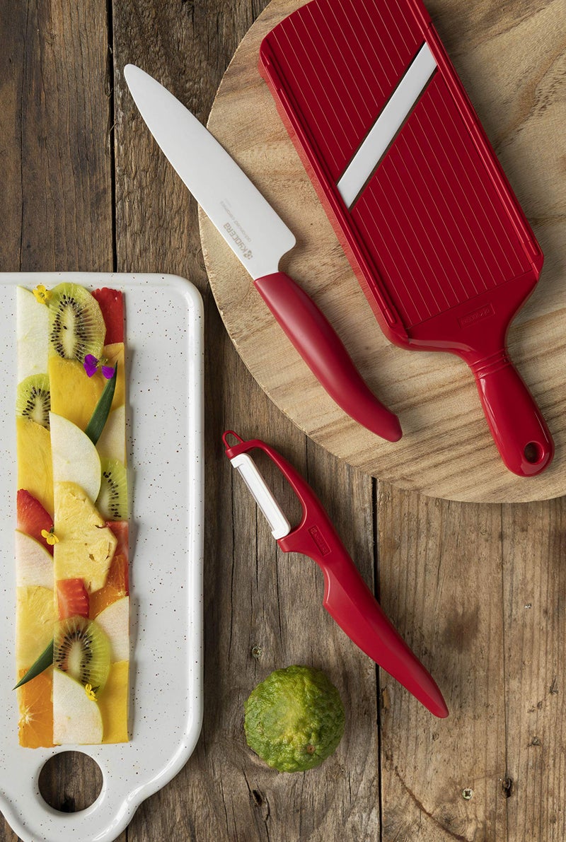 Kyocera Ceramic Knife and Peeler, 4.5", Red - Image 5