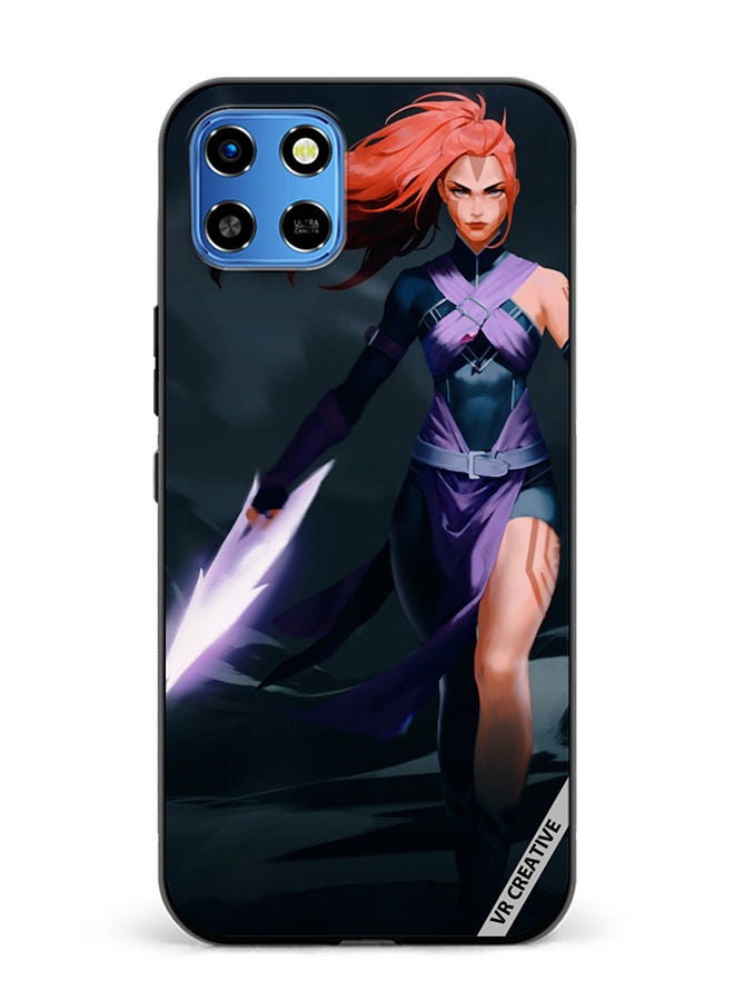 Protective Case Cover For Infinix Smart 6 HD Anti-Mage Lady Dota 2 Design Multicolour