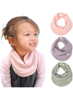 Kishu Baby Kishu Baby Indi GOTS Organic Infinity Scarf Bib Set - 4-Way Reversible, 8 Layer Muslin Drool Bibs  - Image 1