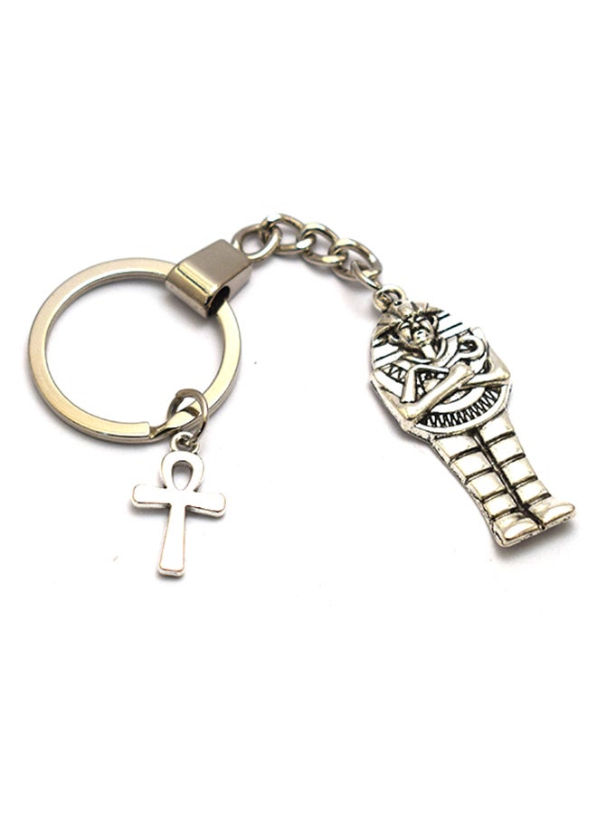 immatgar pharaonic keychain Egyptian souvenirs gifts from egypt Authentic Pharaohs (Mummy - Silver)
