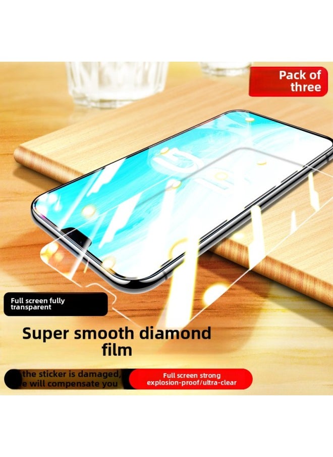 Generic For Vivos7 Tempered Film S7 Mobile Phone Film Vovis7e Vitality Version Vivo Full Screen S7e Peep Screen Vivi-Colour:[diamond Full Screen Transparent] Enhanced Hd [3 Pieces]-Size:Vivo S7e Active Edition  - Image 1