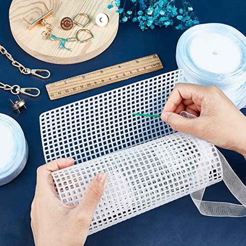CHGCRAFT DIY Knitting Crochet Bags Kit Mesh Plastic Canvas Sheets Ribbon Set for DIY Craft Shoulder Bags Accessories Tool with Knitting Needle - Image 4