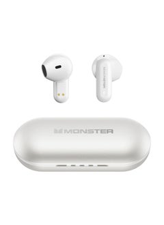 Monster XKT25 Wireless Bluetooth Earbuds Gaming Headphones Deep Bass Low Latency Game Headset with Built-in Microphone For Gaming Noise Canceling Headsets White