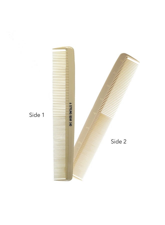 Styling Gear 140 Extra Large Barber Combs Hair Stylist Salon And Barbershop Parting Combs For Braiding Wide And Fine Teeth Hair Cutting Ivory Comb Set 6 Pc. - Image 4