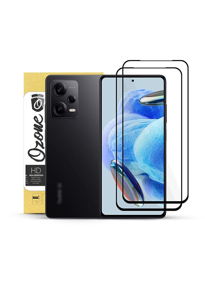 O Ozone Screen Protector for Xiaomi Redmi Note 12 Pro, 9H Hardness Full Coverage Screen Guard HD Ultra-thin Tempered Glass Screen Protectors- 2 Pack  - Image 1