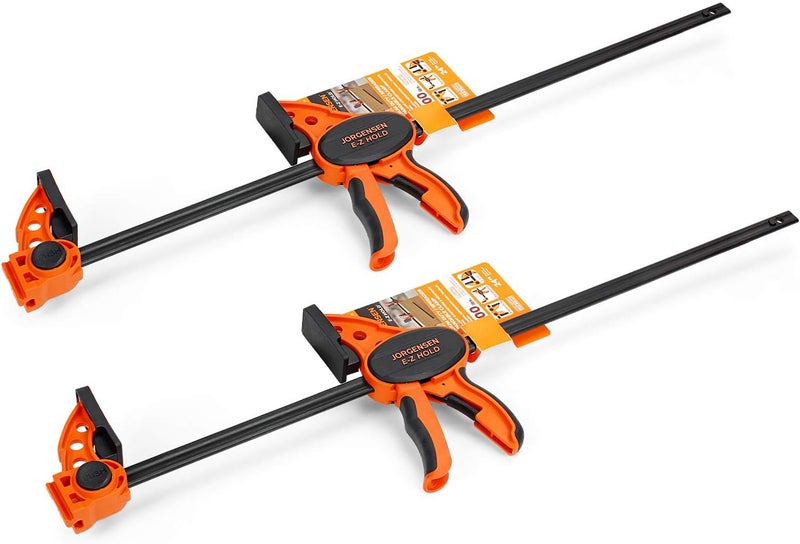 Jorgensen 24" One Hand Clamp/Spreader - 2-pack, Medium Duty, E-Z Hold Bar Clamps Set - Image 1