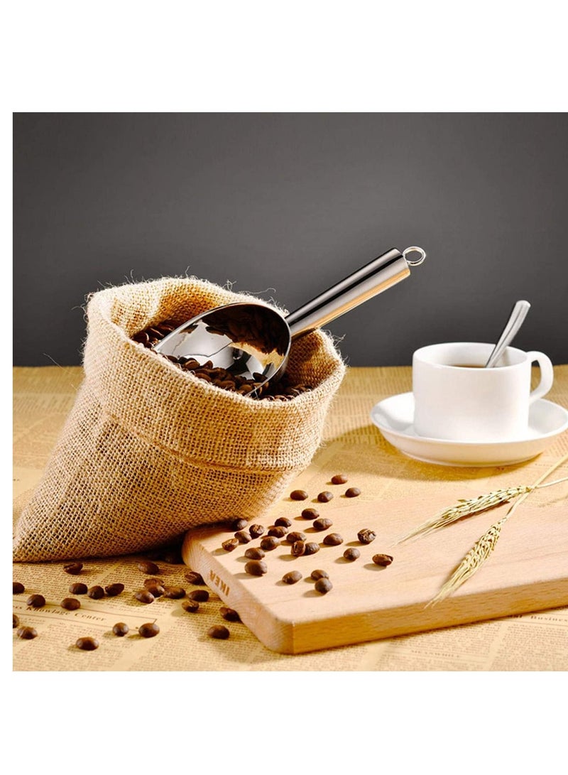 Multifunctional Ice Food Scoop, Coffee Beans Dried Fruit Shovel, Mirror Polished Flour Shovel for Kitchen Bar Party Wedding  Small - Image 1