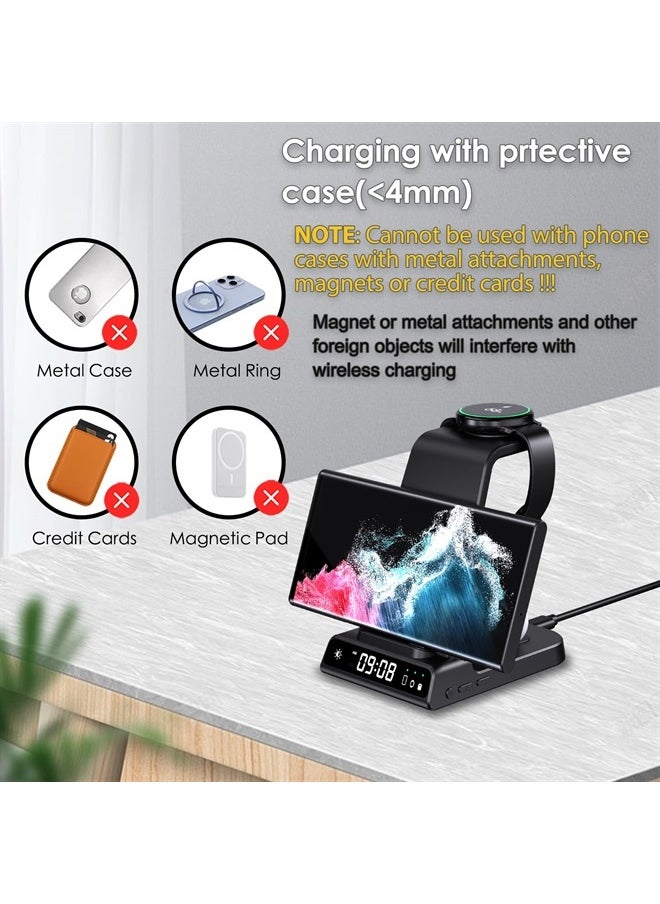 leQuiven - 3 in 1 Wireless Charger Samsung for Samsung, Android Charging Station for Samsung Z Fold5/Z Flip5/S23 Ultra/S22 Ultra and Multiple Devices, Galaxy Watch Charger for Galaxy Watch 6/5/5 Pro, Galaxy Buds - Image 1