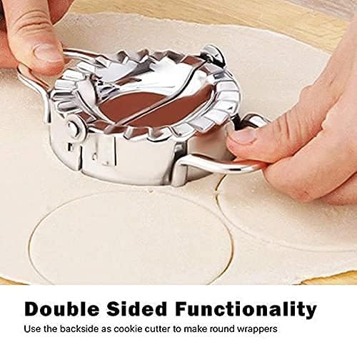 NIYANETAIL Stainless Steel Big Size Dumpling Maker Kit | Momo, Gujiya, Ravioli, and Pastry Dough Press Mould | Multi-Purpose Kitchen Tool for Festivals & Everyday Use - Image 5