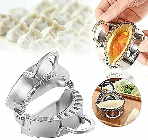 NIYANETAIL Stainless Steel Big Size Dumpling Maker Kit | Momo, Gujiya, Ravioli, and Pastry Dough Press Mould | Multi-Purpose Kitchen Tool for Festivals & Everyday Use - Image 1