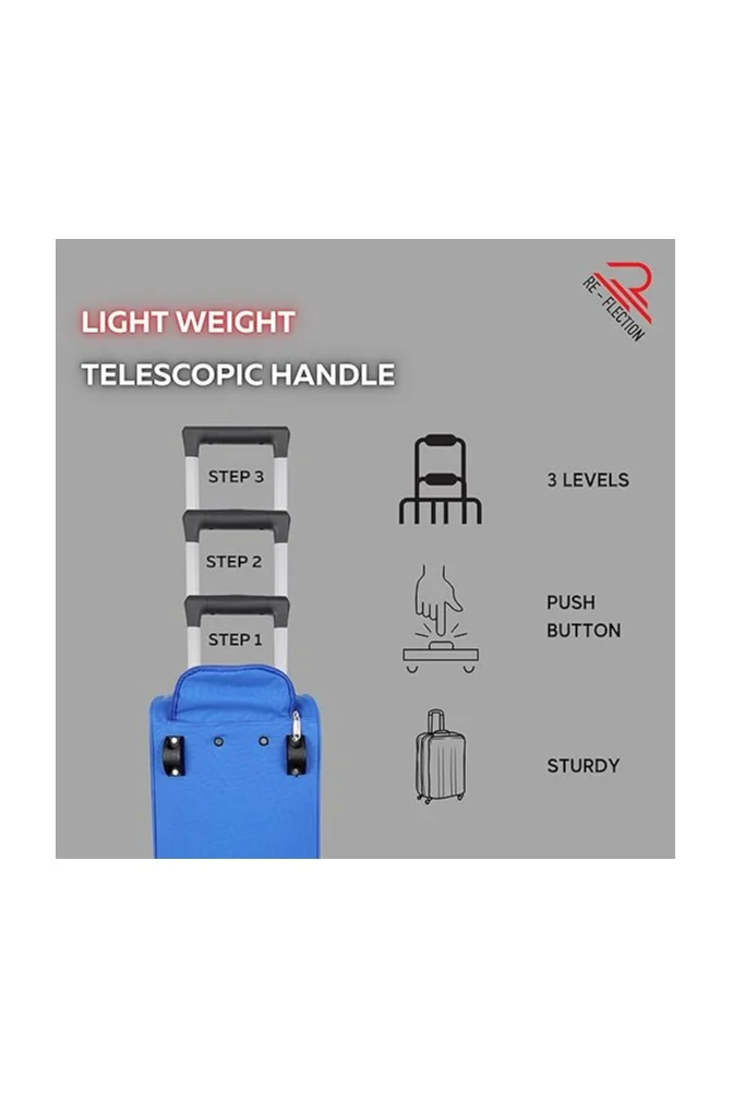 Reflection  REFLECTION Boat Shaped 4-Wheel Decker Trolley Navy, 63 cm  | Best Price UAE