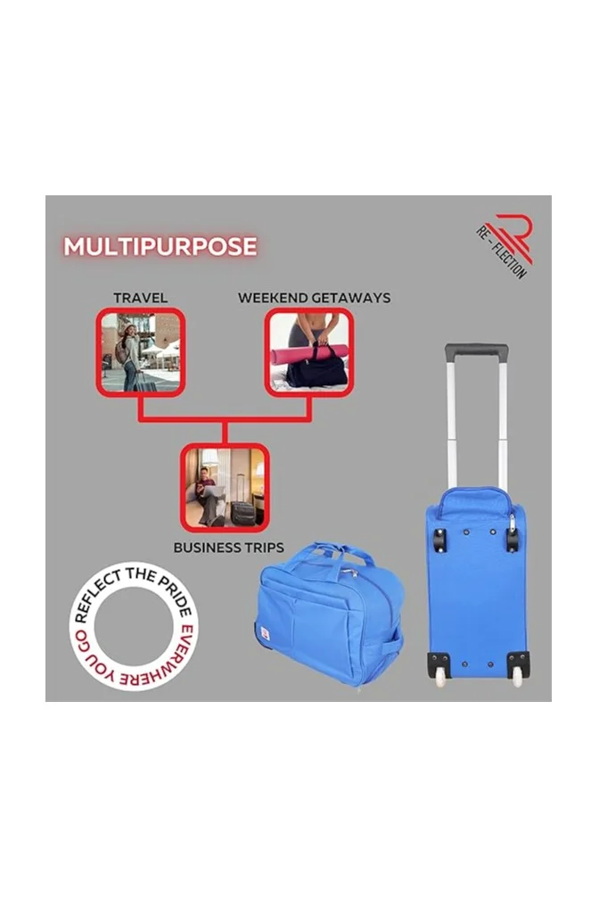 Reflection  REFLECTION Boat Shaped 4-Wheel Decker Trolley Navy, 63 cm  | Best Price UAE