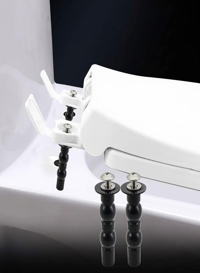 Lychee Light Toilet Seat Hinge Screw 2 Pack,Compatible with TOTO Toilet,Expanding Rubber Bolt Top Nuts Set for Top Mount Toilet Seat Tightening Kit Replacement (Black Rubber Screws-2PACK) - Image 3