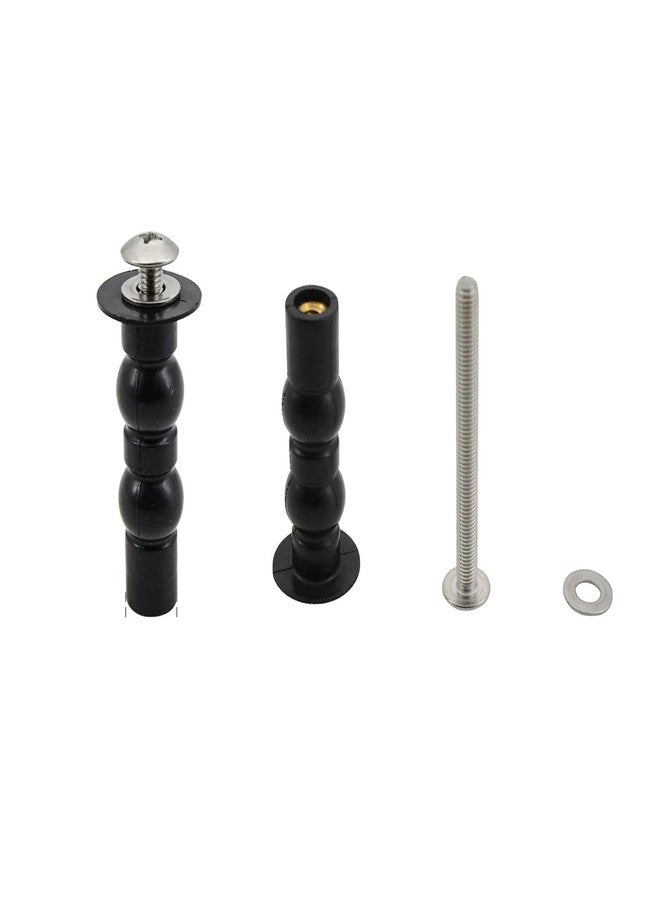 Lychee Light Toilet Seat Hinge Screw 2 Pack,Compatible with TOTO Toilet,Expanding Rubber Bolt Top Nuts Set for Top Mount Toilet Seat Tightening Kit Replacement (Black Rubber Screws-2PACK) - Image 5