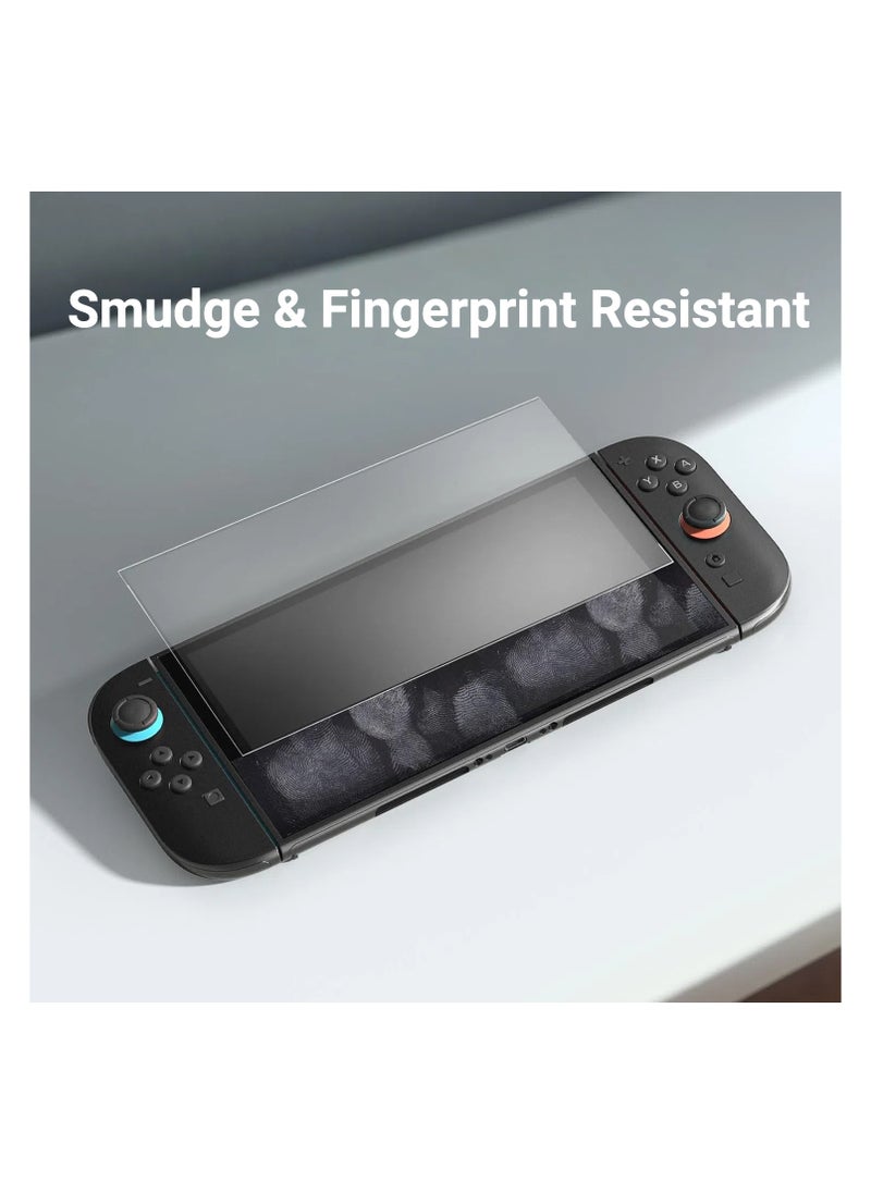 Set 2 Folio screen protectors for Nintendo Switch 2, automatic installation in 15 seconds, Easy Install Kit, Tempered Glass 9H, HD, 2.5 D, anti-fingerprint