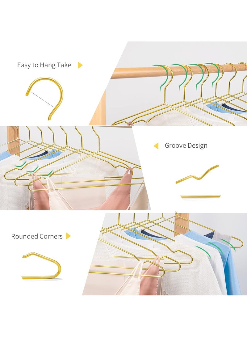 ZAYVA 20-Piece Premium Gold Cloth Hanger Set – 40cm Heavy Duty for Suits & Luxury Coats - Image 4
