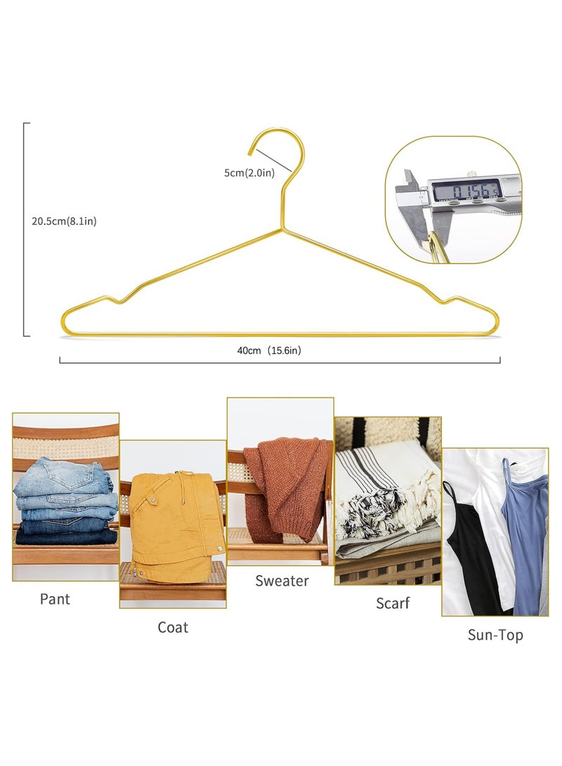ZAYVA 20-Piece Premium Gold Cloth Hanger Set – 40cm Heavy Duty for Suits & Luxury Coats - Image 2