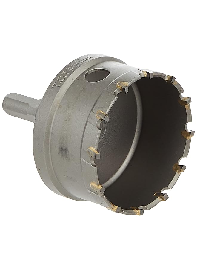 VTOOLS 65Mm Tct Hole Saw Cutter With Pilot Drill Bit Cide Tipped Hole Cutter For Hard Metal Stainless Steel And Wood Vt3126 - Image 1