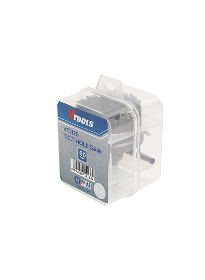 VTOOLS 65Mm Tct Hole Saw Cutter With Pilot Drill Bit Cide Tipped Hole Cutter For Hard Metal Stainless Steel And Wood Vt3126 - Image 5