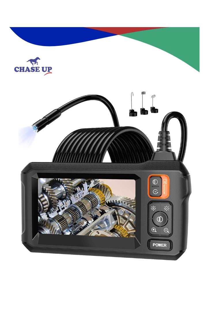 Chase Up Borescope, 1080P HD Inspection Camera With Light, IP67 Waterproof Endoscope, 16.5ft Flexible, Gadgets for Men  - Image 1