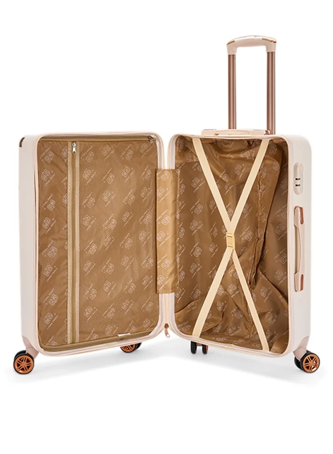 ليمرا طقم شنط سفر مكون من 5 حقائب أمتعة لون بيج بمقاس 32"/28"/24"/20"/12 انش