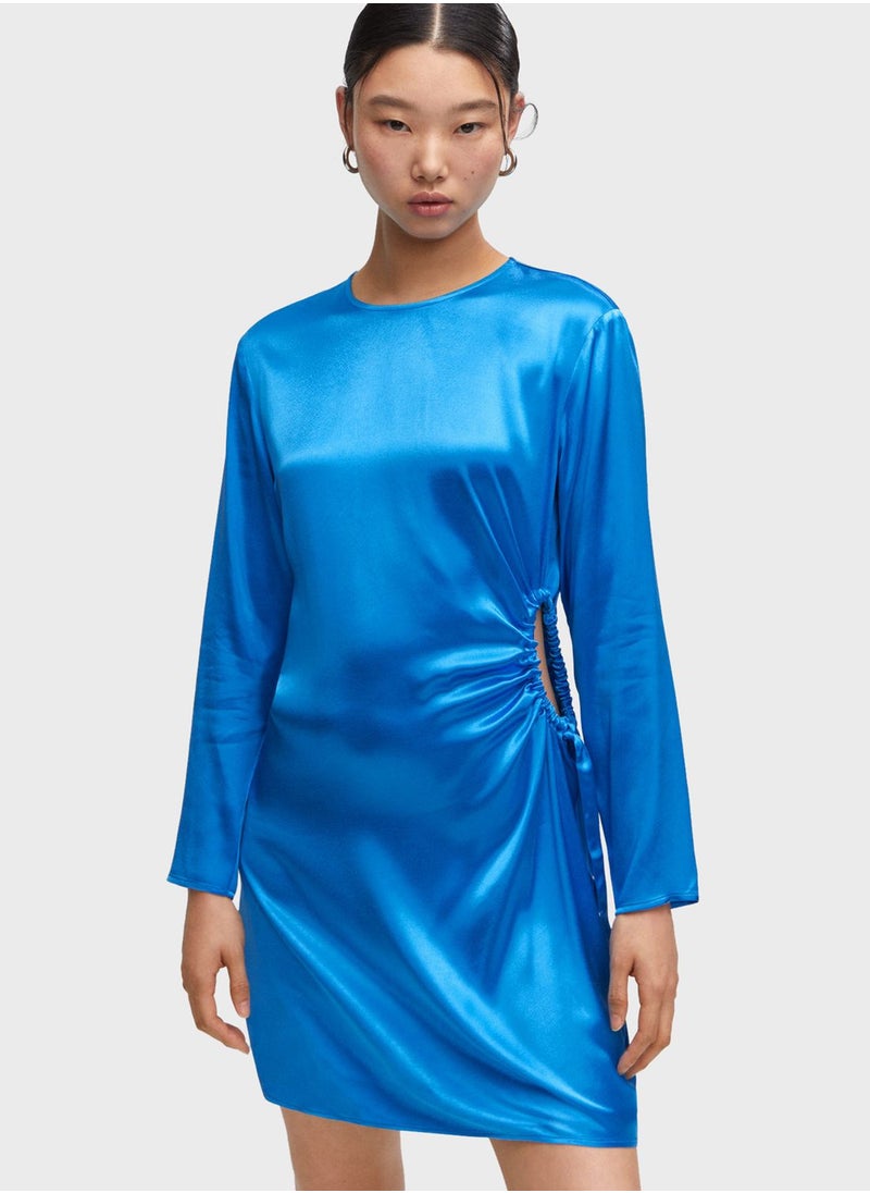 MANGO - Cut Out Satin Dress - Image 1