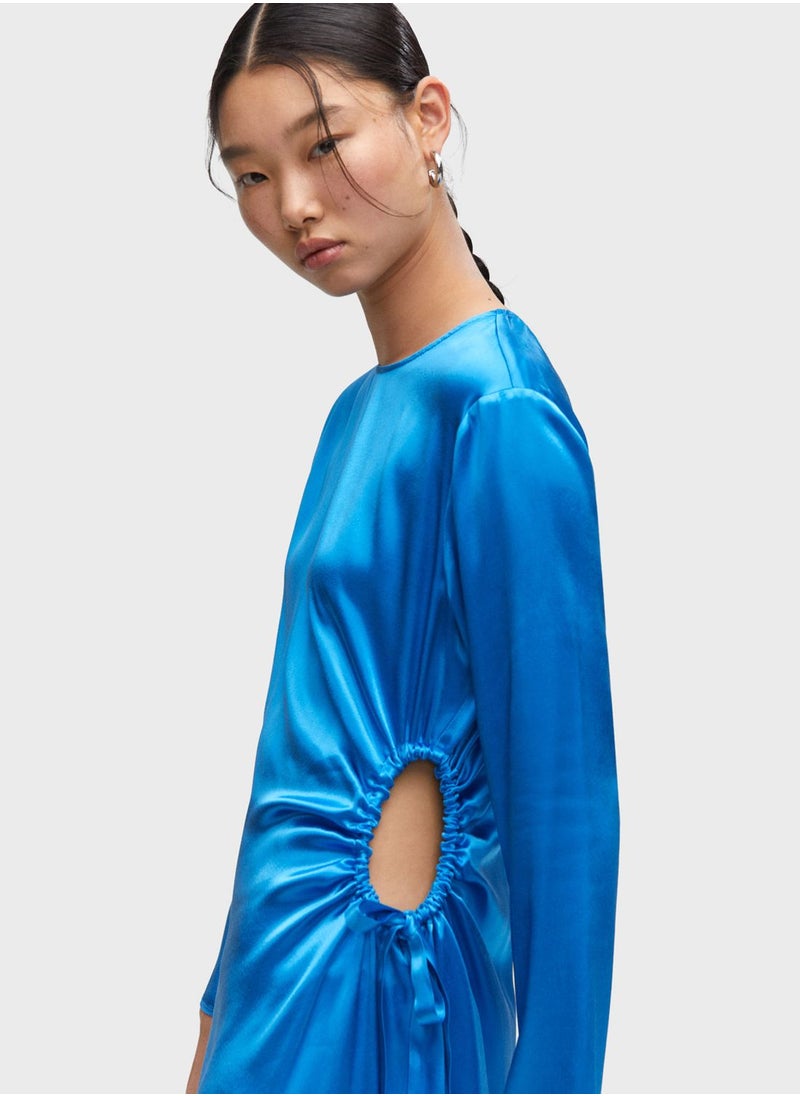MANGO - Cut Out Satin Dress - Image 1