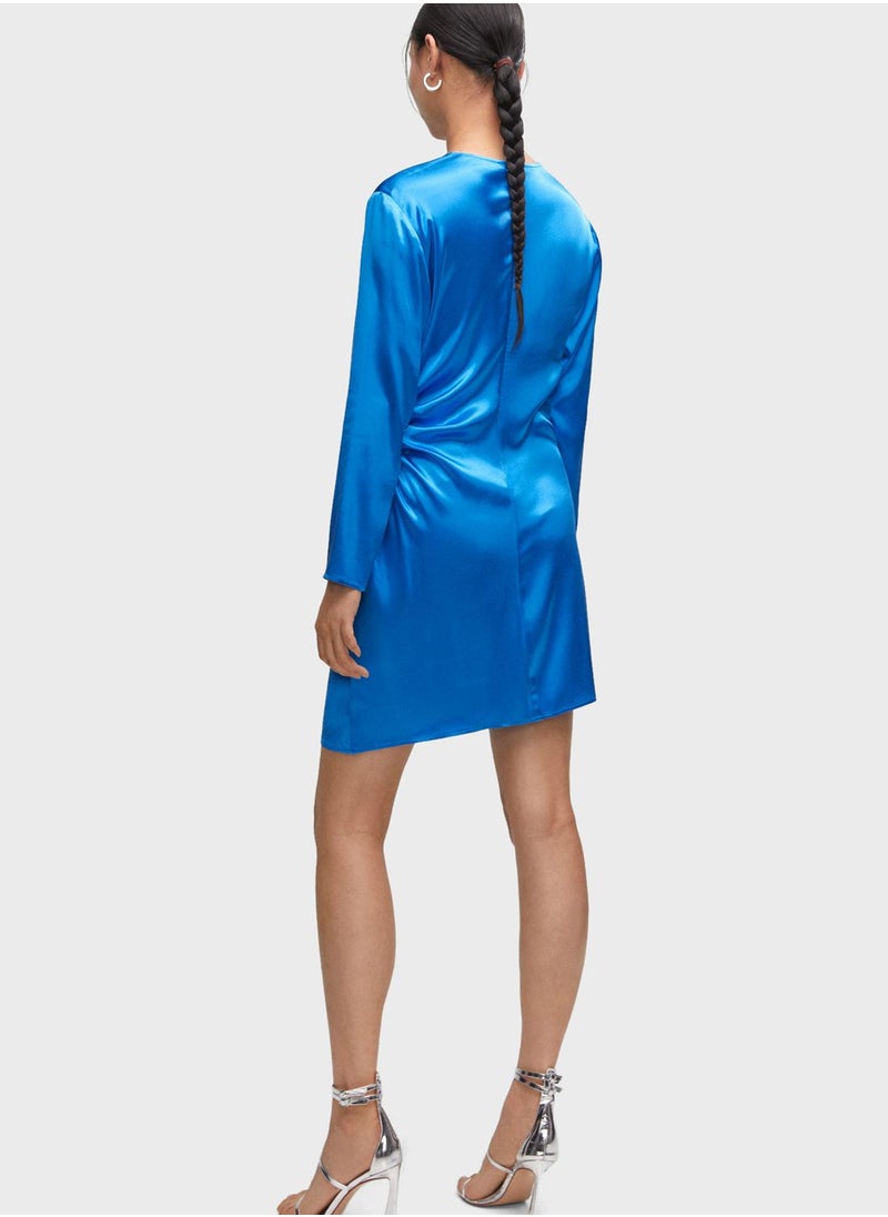 MANGO - Cut Out Satin Dress - Image 1