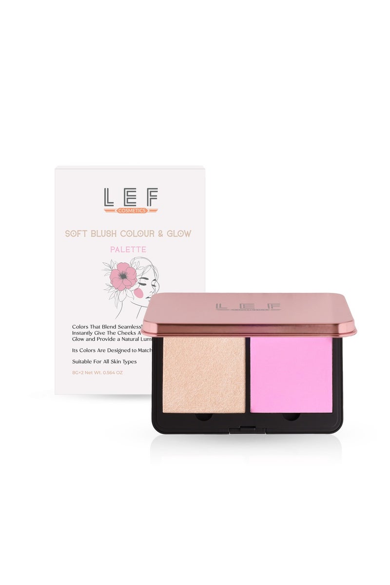 LEF COSMTICS LEF Palette Blush Duo Color Natural Glow | SOFT 02 - Image 1
