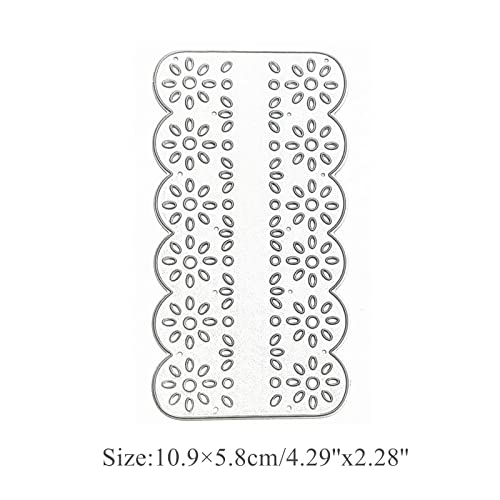 hinana Flower Strip Frame Metal Die Cuts, Flower Lace Edge Cutting Dies Cut Stencils for DIY Scrapbooking Photo Decorative Embossing Paper Dies for Scrapbooking Card Making - Image 2