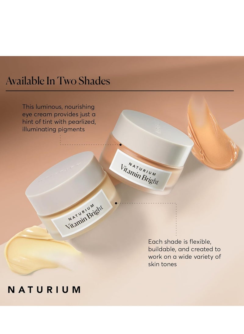 NATURIUM Naturium Vitamin Bright Illuminating Eye Cream, Under Eye Repair Cream for Dark Circles, with Vitamin K, Phyto-Complex, & Mineral Pigments, Light/Medium, 0.5 oz  - Image 2