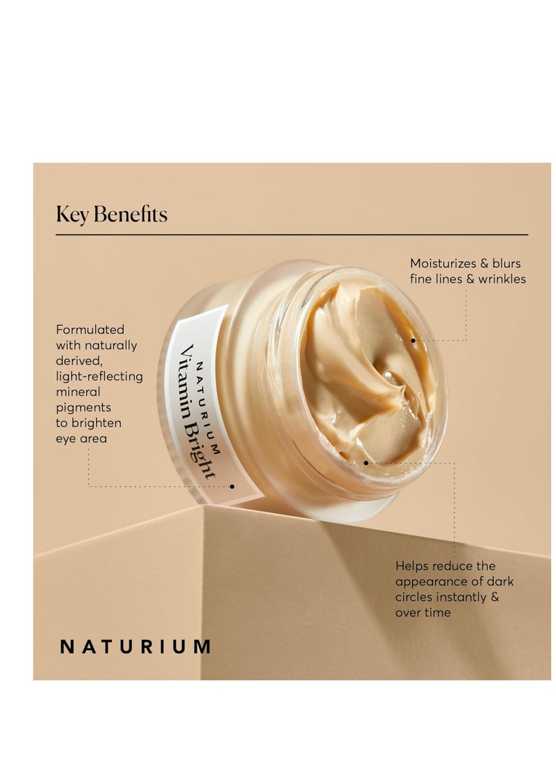 NATURIUM Naturium Vitamin Bright Illuminating Eye Cream, Under Eye Repair Cream for Dark Circles, with Vitamin K, Phyto-Complex, & Mineral Pigments, Light/Medium, 0.5 oz  - Image 3