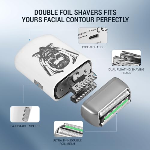 BESTBOMG® Hair Clippers for Men Professional, Beard Trimmer Kits & Sets, Electric Shavers, Hair Clippers & Trimmer Ceramic T-Blade, for Barber, for Gifts - Image 3