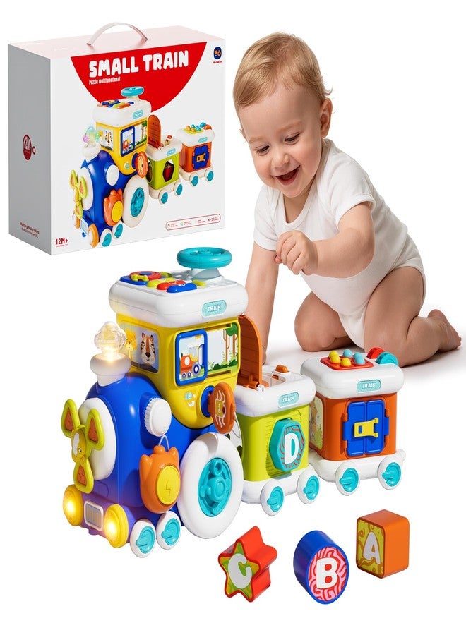 Zsinb Montessori Toys for 1 Year Old Boy Girl, Musical Train Baby Toys 6-12 Months, 8 in 1 Activity Cube with Light Sound, Educational Gifts for Toddlers 1-3 - Image 1
