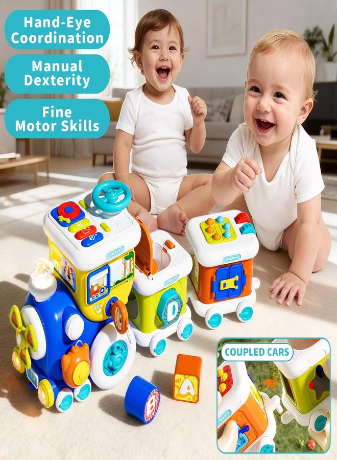 Zsinb Montessori Toys for 1 Year Old Boy Girl, Musical Train Baby Toys 6-12 Months, 8 in 1 Activity Cube with Light Sound, Educational Gifts for Toddlers 1-3 - Image 2