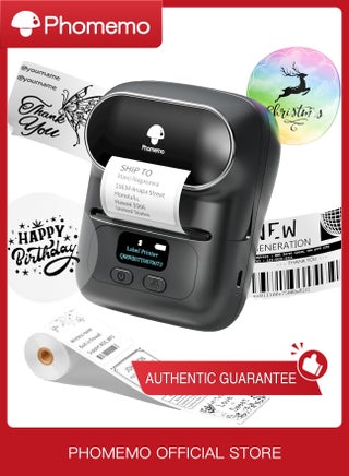 M110 BK Label Maker Portable Bluetooth Thermal Label Maker Printer Inkless Printing for Labels, Stickers, Images, QR Codes, Compatible with Android & iOS System, with 1pack 40×30mm Label - pzsku/Z55CCD0B56640BCA59055Z/45/1744420877/606b8be3-3fc1-4897-8d73-5368832b9882