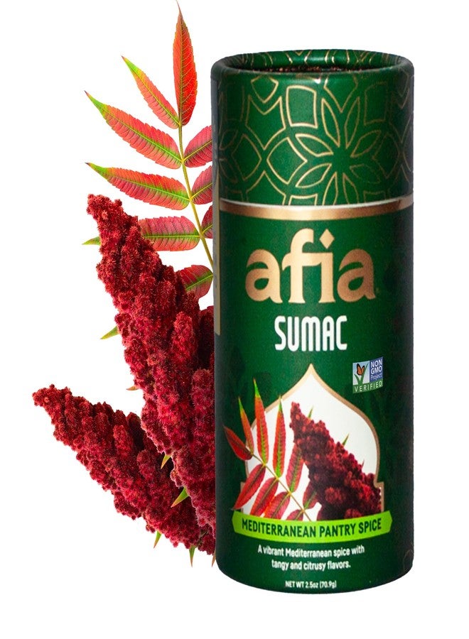 Afia - Ground Sumac Spice | Sumac Powder Pantry Spice for Middle Eastern Dishes, Meals and Cuisine | Premium Middle Eastern Spices (2.5oz) - Image 1